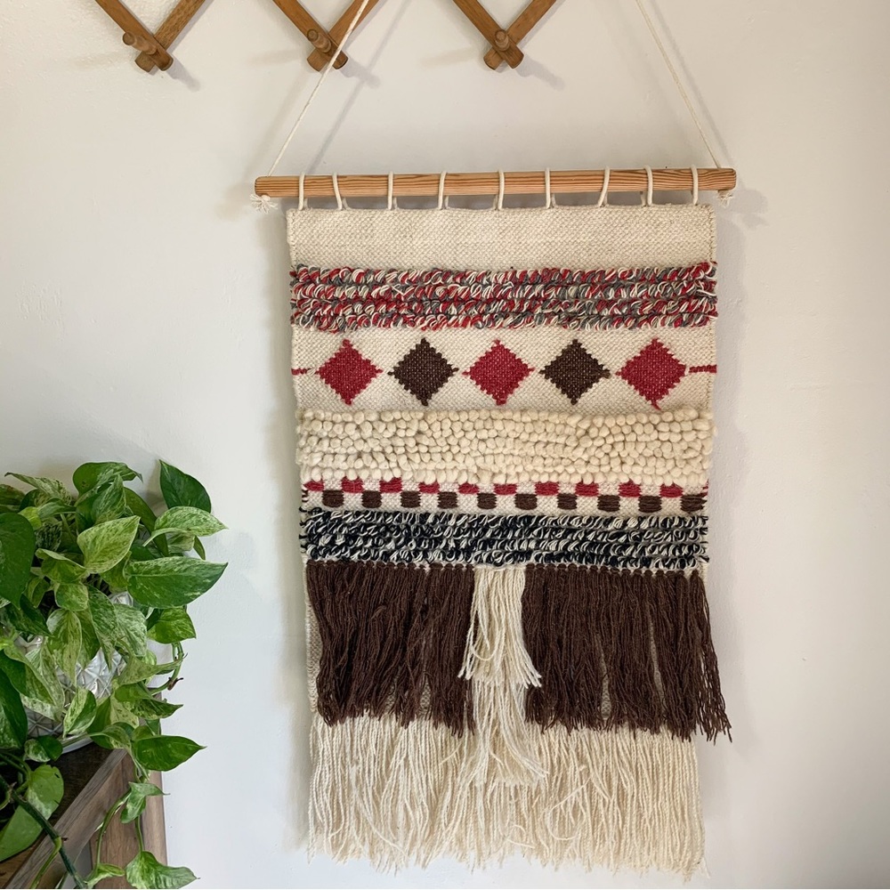 Wall Hanging Woven Art Macrame Bohemian Decor Vintage Tapestry